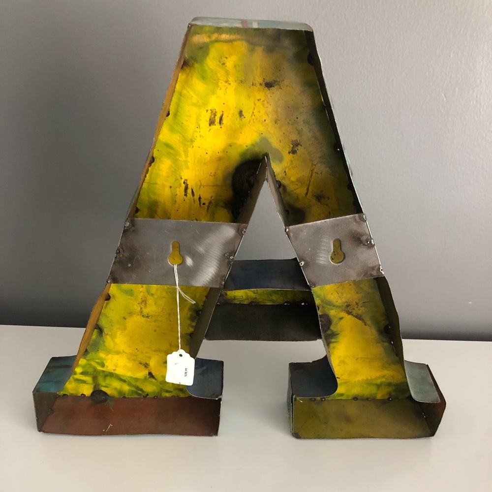 Rustic metal large A - Picture 2 of 7